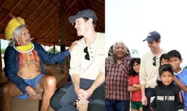 Tetracampeão da Fórmula 1 visita aldeia na região do Xingu