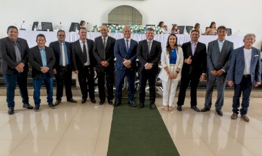 Leonardo Farias Zampa toma posse para 4º mandato como prefeito de Novo São Joaquim; vídeo