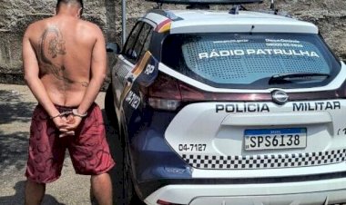 Homem com extensa ficha criminal é preso por agredir e ameaçar de morte a esposa na frente dos filhos