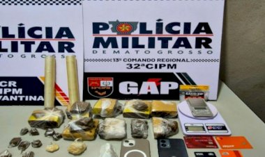 GAP apreende mais de 2 quilos de drogas e detém três suspeitos em Nova Xavantina