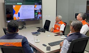 Defesa Civil do Estado reforça alerta de chuvas intensas a coordenadores municipais