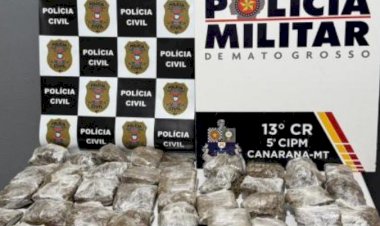 Ação conjunta prende traficante com 4 kg de maconha em Canarana