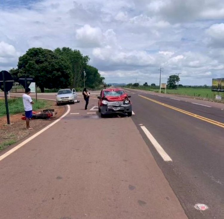 Acidente entre carro e motocicleta deixa uma pessoa morta na BR-158 em Nova Xavantina