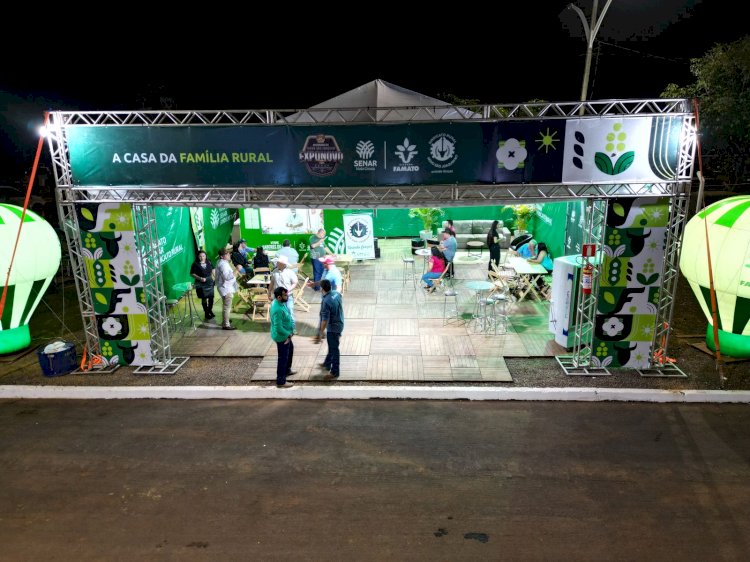 Estande do Sistema Famato, Senar e Sindicato agrega conhecimento durante a Exponovo em Novo São Joaquim