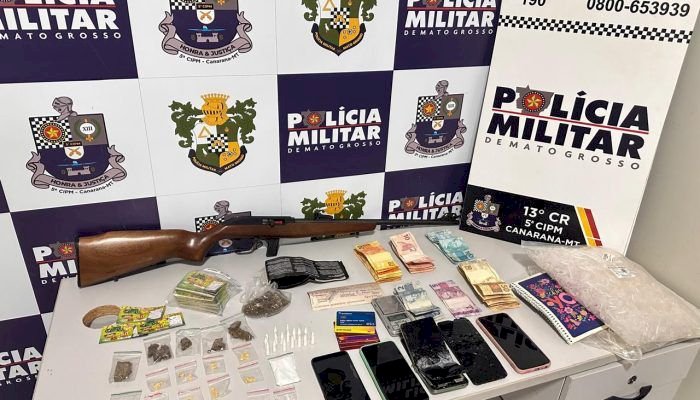 PM de Canarana prende cinco traficantes e fecha ponto de distribuição de drogas