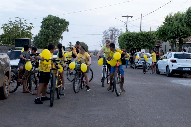CAPS de Campinápolis realiza pedalada em prol à vida, vídeo