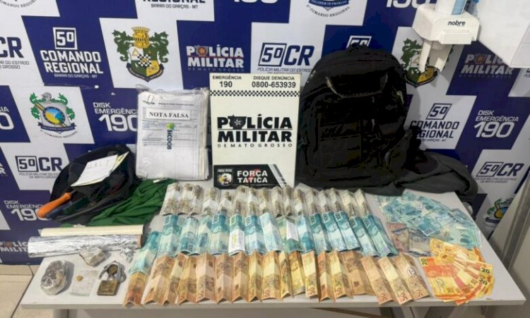 Homem suspeito de envolvimento em furto na agência do Sicoob é preso com R$ 11 mil reais em Barra do Garças