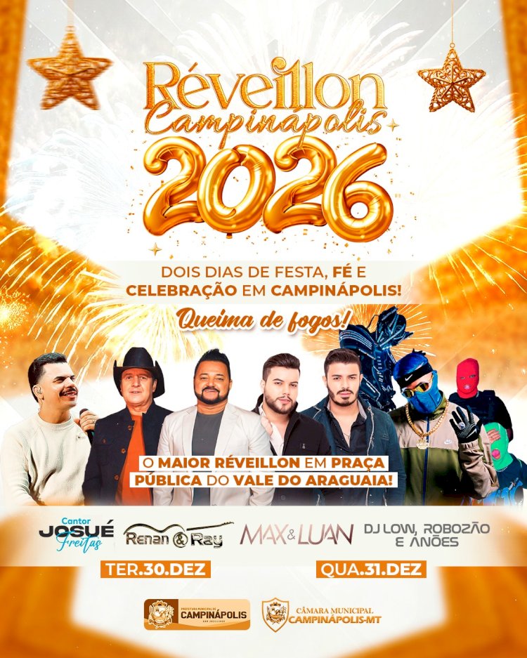 Campinápolis se prepara para o maior Réveillon em praça pública do Vale do Araguaia