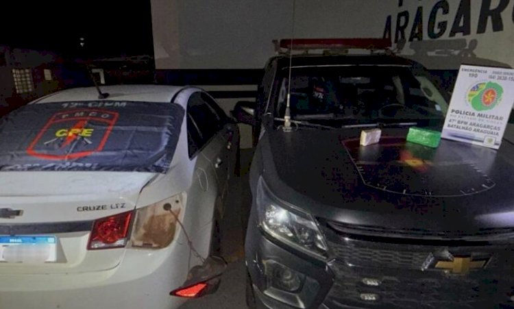 Suspeito foge da PM, é encurralado e preso com quase 1 kg de droga em Aragarças