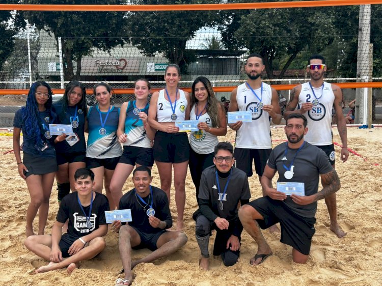 Duplas de Campinápolis conquistam pódio no Torneio do Lazer de Vôlei de Praia em Água Boa